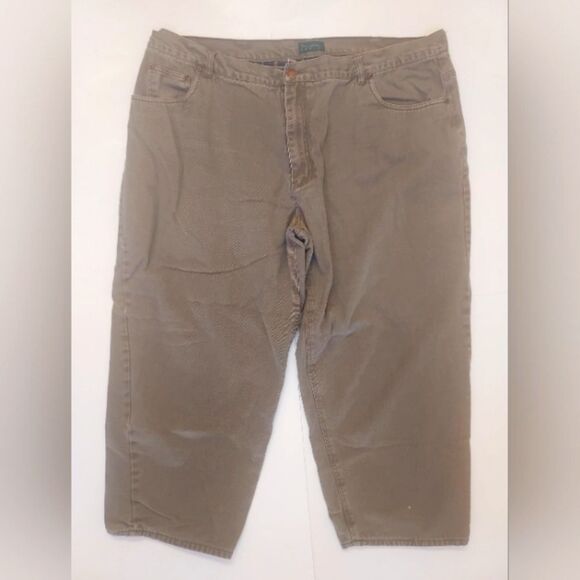 Big Mens Scandia Woods 100% Cotton Flannel Lined Khaki 5 Pocket Jeans Size 48S - Picture 1 of 4